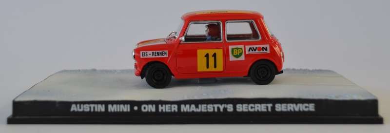 James Bond 007 Austin Mini - On Her Majesty`s Secret Service Model Car Scale 1:64 as per photo