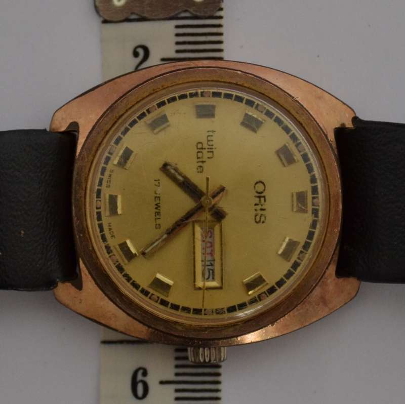 Oris Twin Date 17 Jewels Wrist Watch, Working as per photo