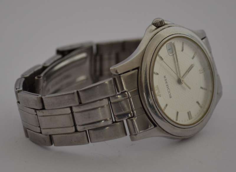 Bucherer Swiss Made Stainless Steel Men`s Watch, Working as per photo