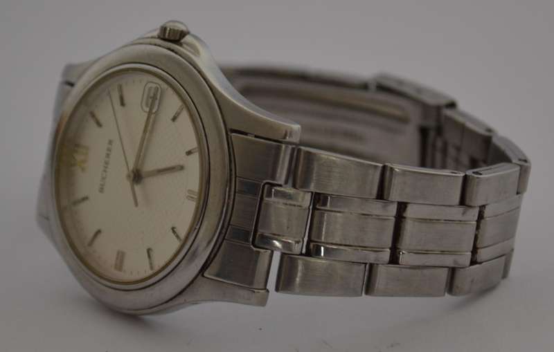 Bucherer Swiss Made Stainless Steel Men`s Watch, Working as per photo