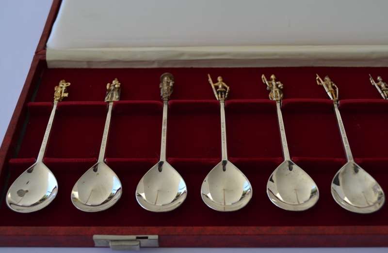 The Tichborne Celebrities Silver Teaspoon Set - Hallmarked as per photo