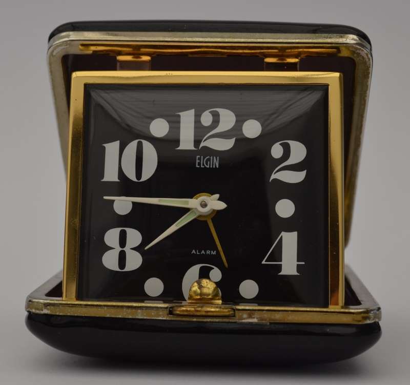 Elgin Vintage Travel Alarm Clock, Working as per photo