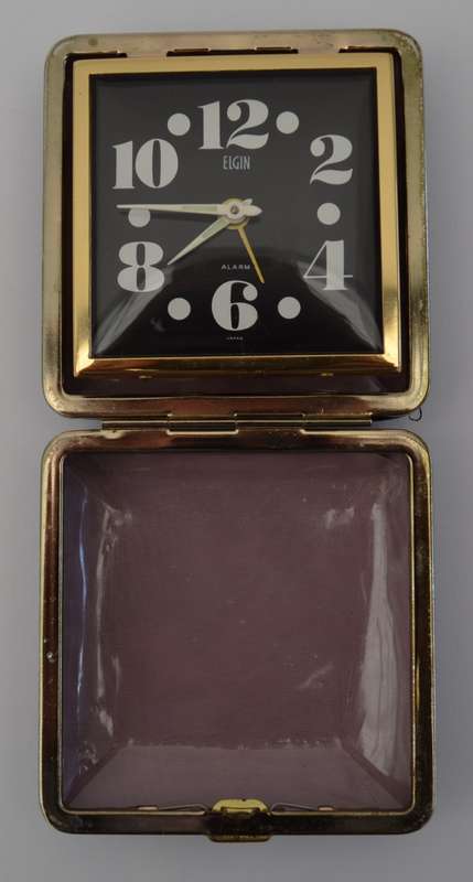 Elgin Vintage Travel Alarm Clock, Working as per photo