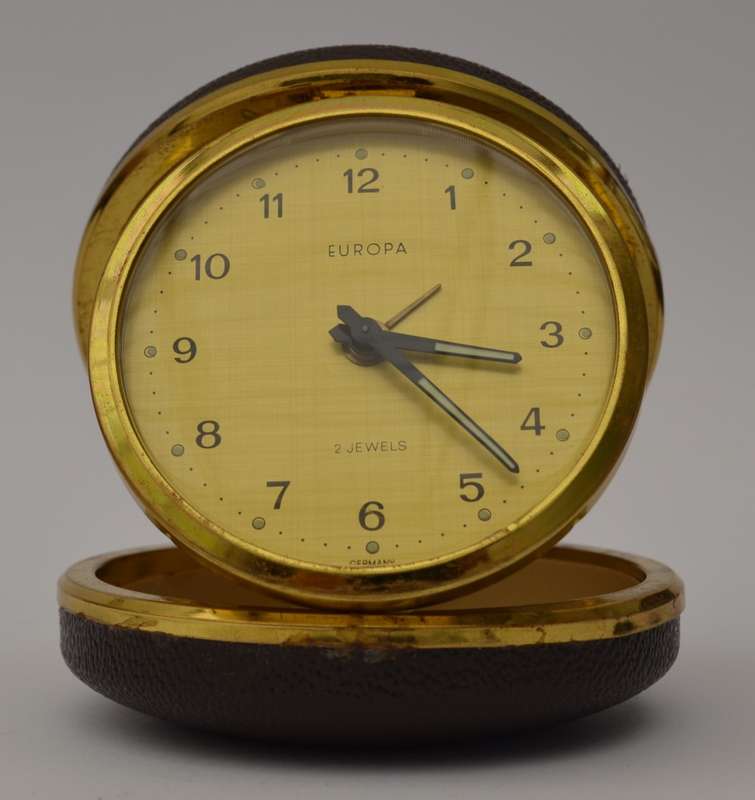 Europa 2 Jewels Vintage Travel Alarm Clock, Working as per photo