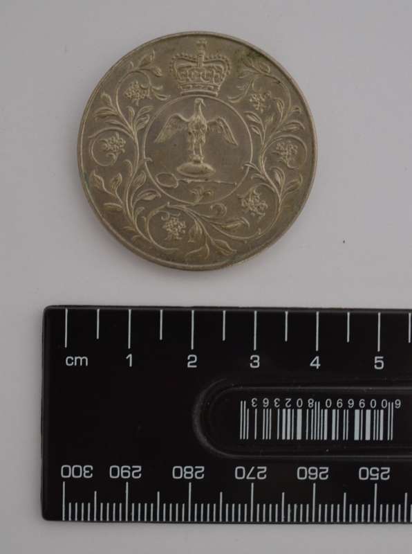 Lot of 3 Queen Elizabeth II Silver Jubilee Crown Medallions as per photo