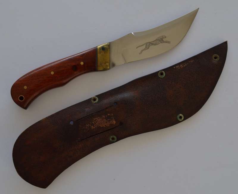 iNyathi Handamde Hunting Knife with Sheath length 23cm as per photo