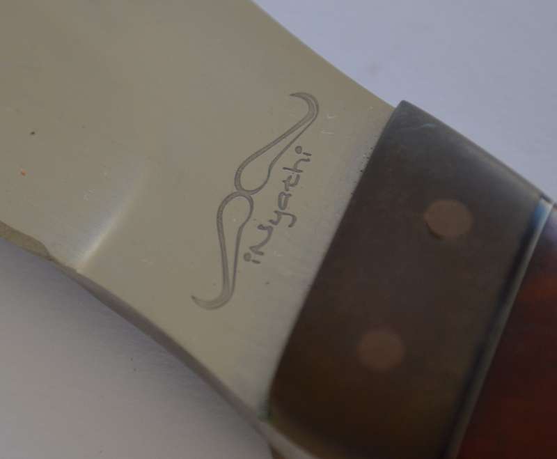 iNyathi Handamde Hunting Knife with Sheath length 23cm as per photo