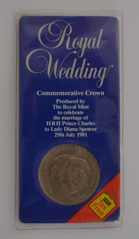 1981 Charles & Diana Wedding Commerative Crown Medallion as per photo