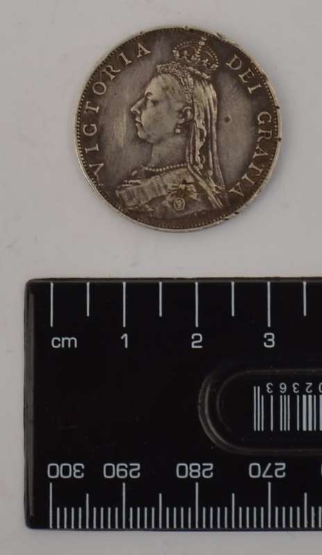 1887 Queen Victoria 1 Florin Jubilee Head weight 11g diameter 29mm