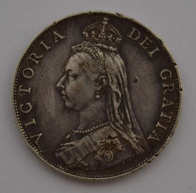 1887 Queen Victoria 1 Florin Jubilee Head weight 11g diameter 29mm