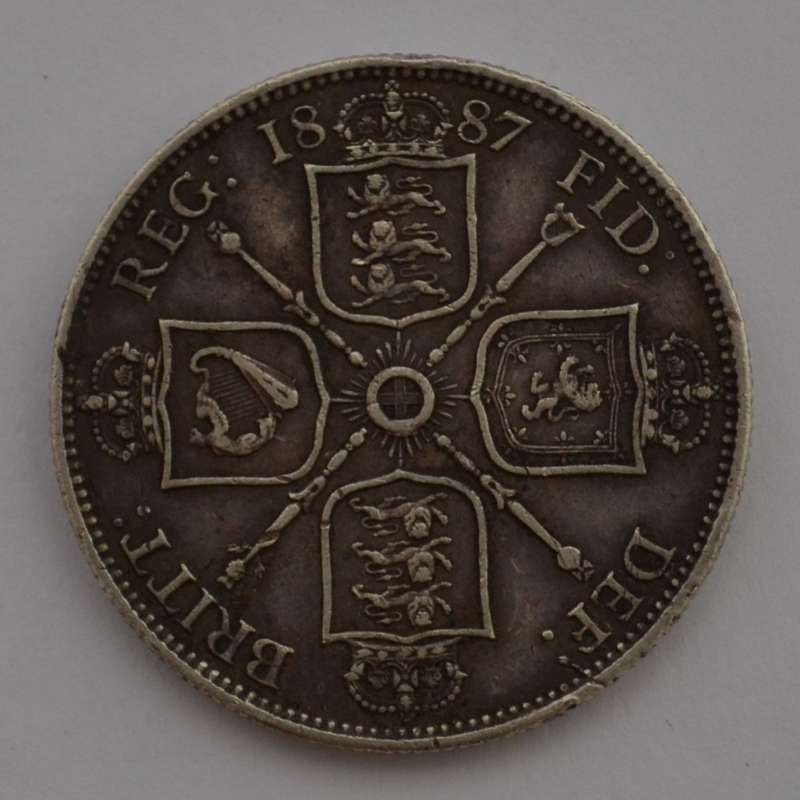 1887 Queen Victoria 1 Florin Jubilee Head weight 11g diameter 29mm