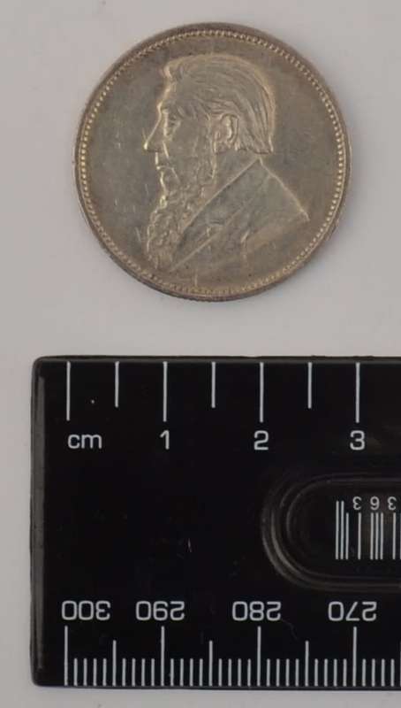 1897 ZAR 2 Shillings - President Paul Kruger, Sterling Silver weight 11.3g diam 28mm as per photo