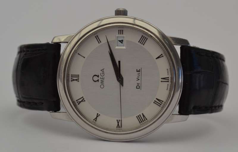 Omega Deville Prestige Stainless Steel 34mm Silver Dial Quartz Watch as per photo