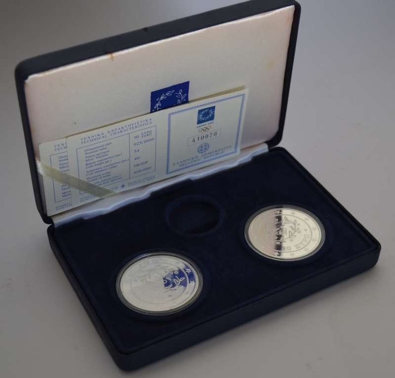 2004 Olympics Athens Silver Coin Set as per photo