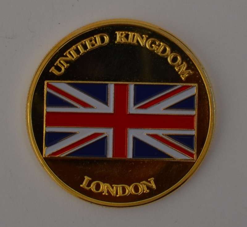 United Kingdom Tower Bridge Gold Plated Medallion as per photo