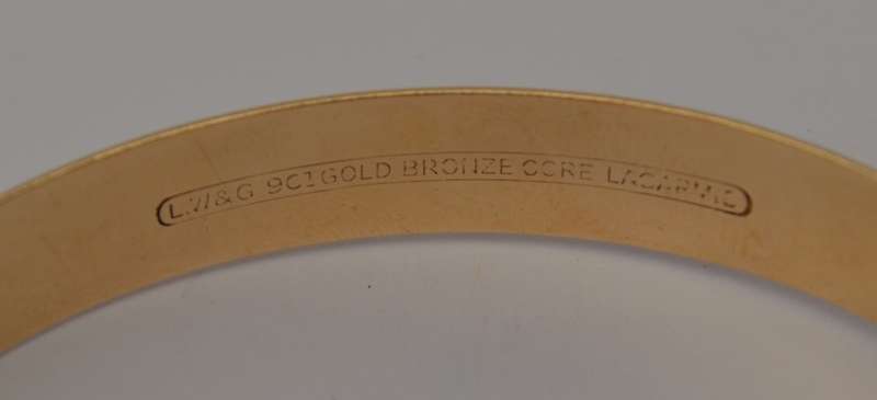 Vintage 9k Metal Core Bangle as per photo
