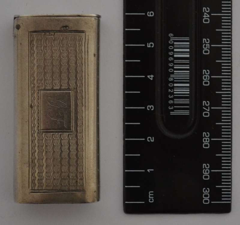 Antique Russian Silver Match Striker Engraved G. F. weight 31.2g as per photo