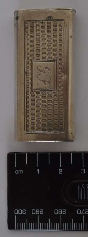 Antique Russian Silver Match Striker Engraved G. F. weight 31.2g as per photo