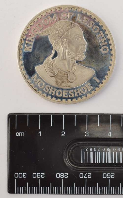1980 Kingdom Of Lesotho 1 Ounce Fine Silver 50 Maloti Coin as per photo