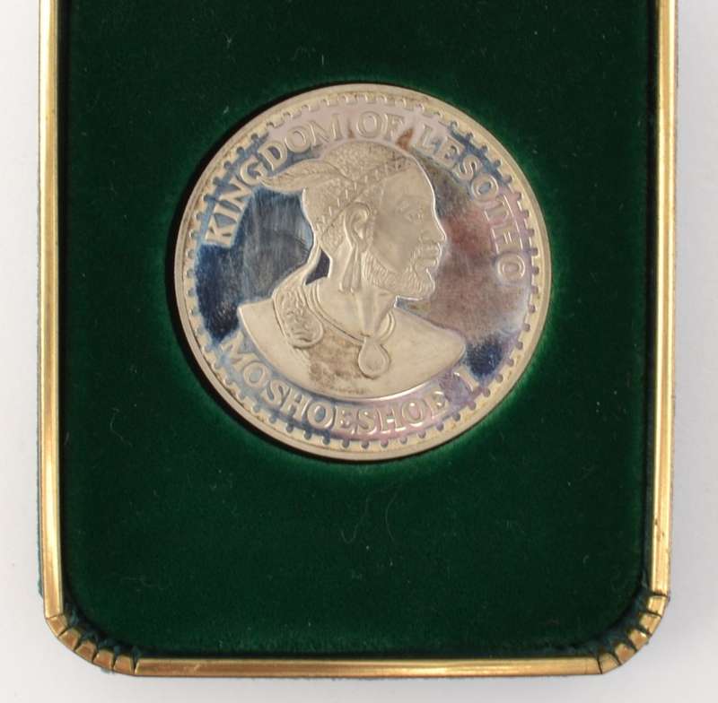1980 Kingdom Of Lesotho 1 Ounce Fine Silver 50 Maloti Coin as per photo