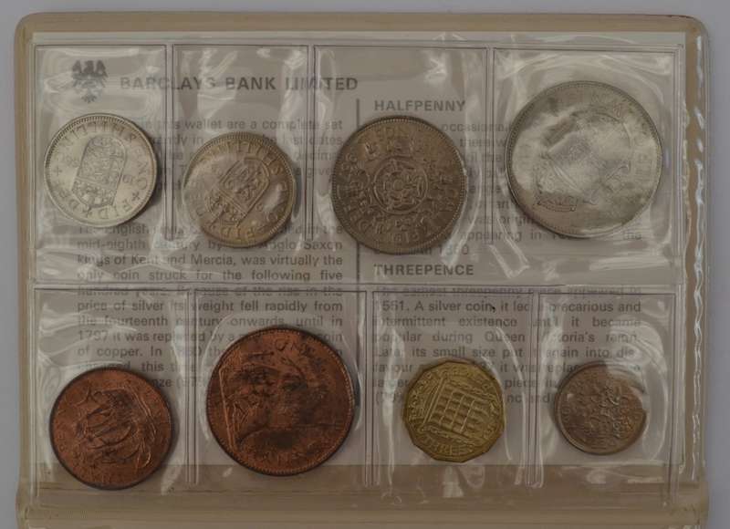 Barclays Bank Ltd last date struck before the adoption of the decimal system in England Proof set as