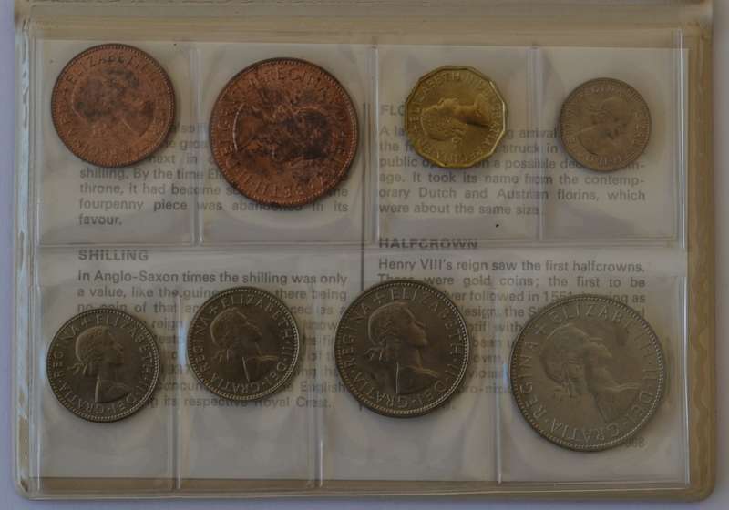 Barclays Bank Ltd last date struck before the adoption of the decimal system in England Proof set as
