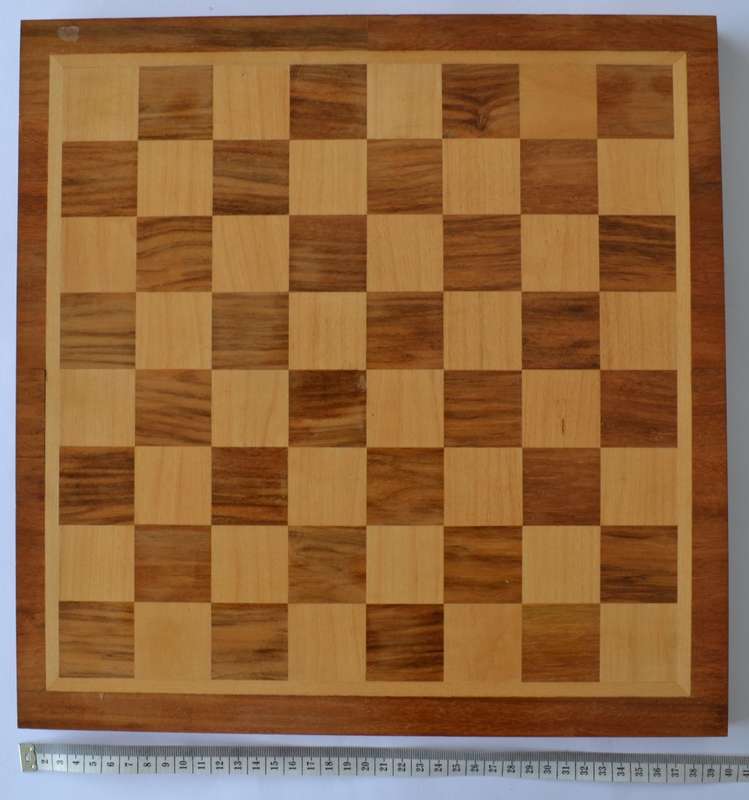 Wooden Chess Board with Plastic Pieces as per photo