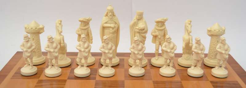 Wooden Chess Board with Plastic Pieces as per photo