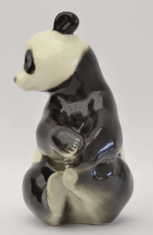 Vintage Lomonoson Russia Porcelain Panda Figurine height 13cm as per photo