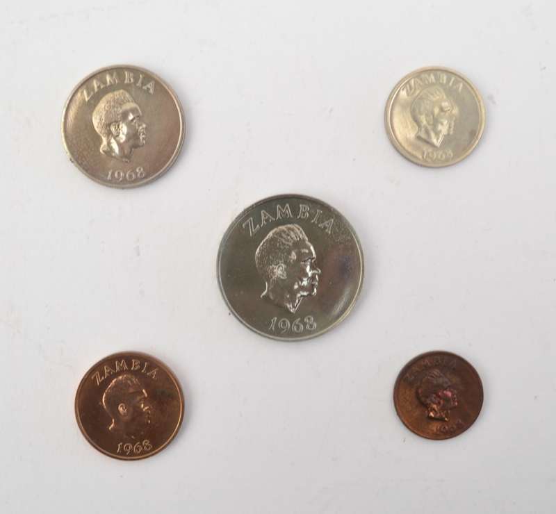 Bank of Zambia Coin Set as per photo