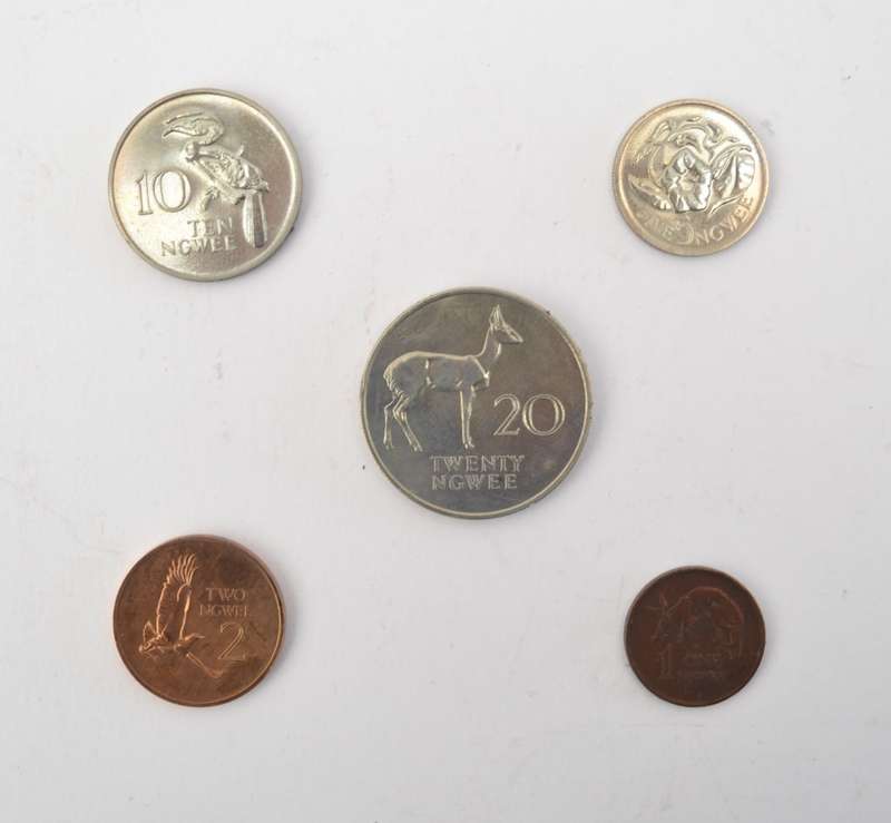Bank of Zambia Coin Set as per photo