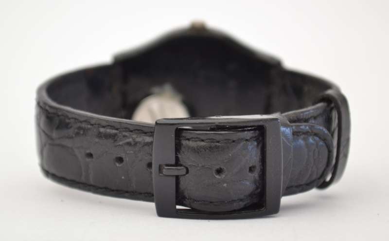 Swatch Blackliner Skeleton Wrist Watch as per photo