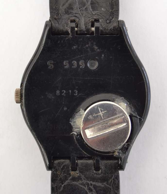 Swatch Blackliner Skeleton Wrist Watch as per photo