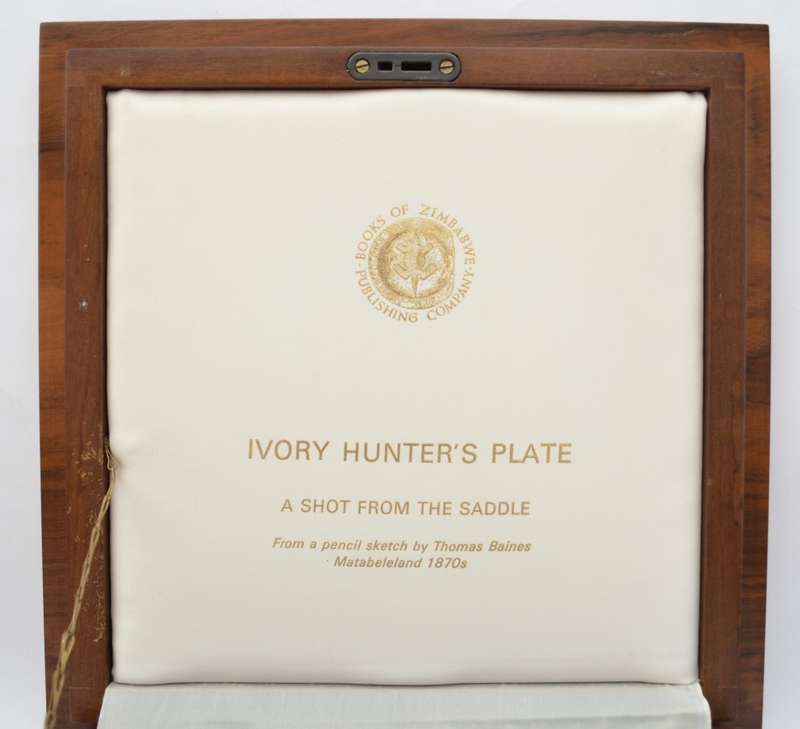 Hunters Plate-A shot from the saddle-from a pencil sketch by Thomas Baines weight 391g as per photo