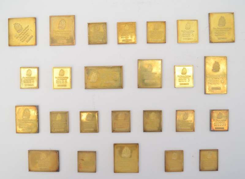 South African Heritage Stamp Collection in Sterling Silver total weight 347g as per photo