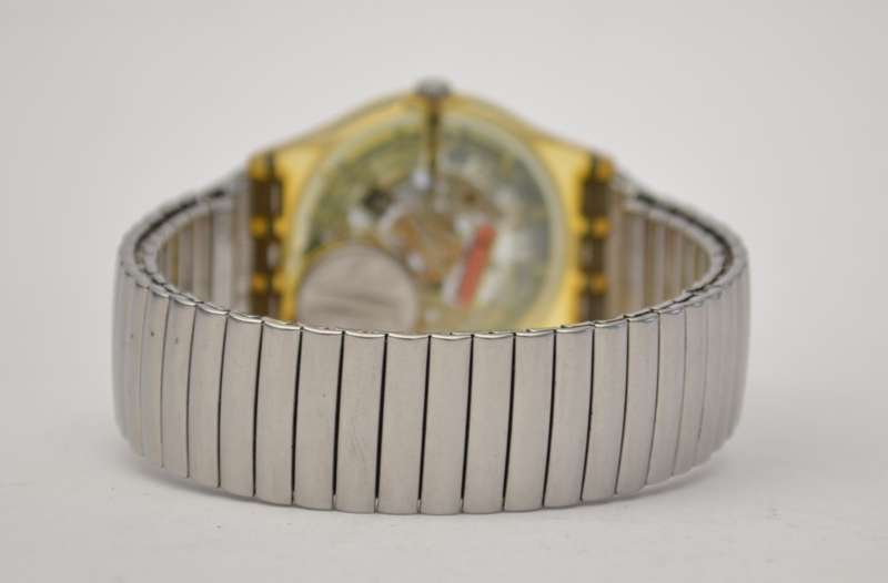 Vintage Unisex Swatch Skeleton Dial Watch as per photo