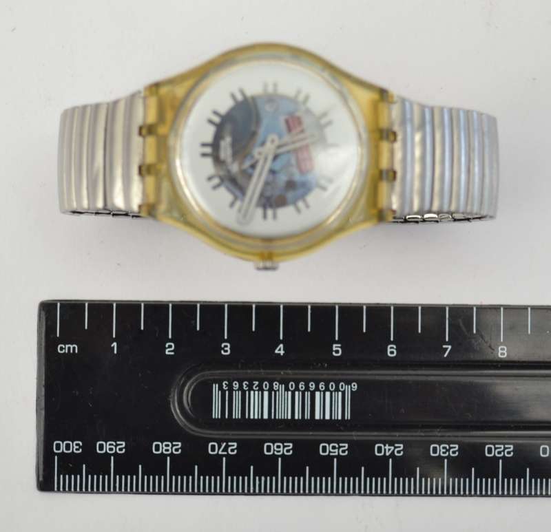 Vintage Unisex Swatch Skeleton Dial Watch as per photo