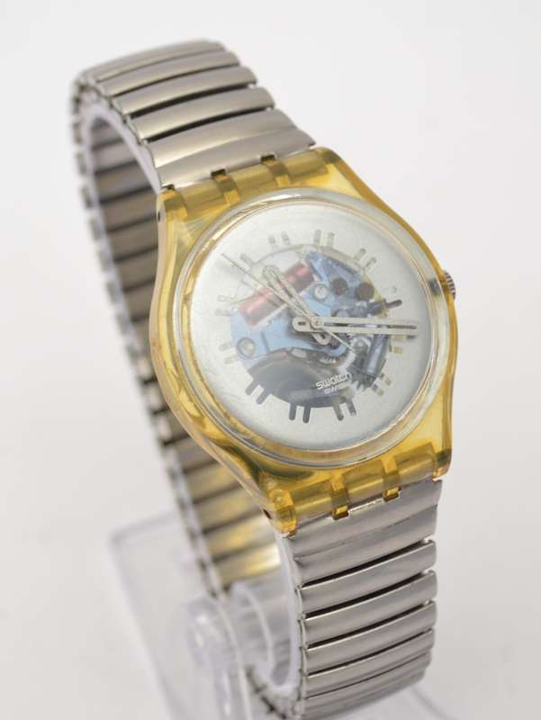 Vintage Unisex Swatch Skeleton Dial Watch as per photo