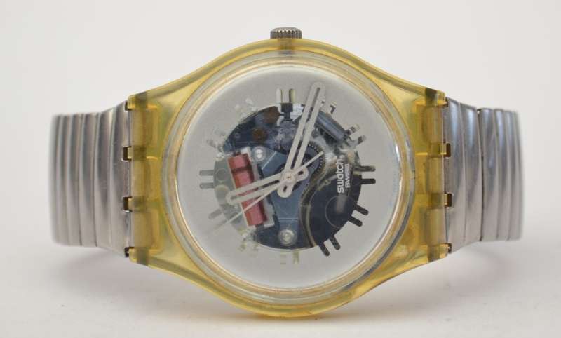 Vintage Unisex Swatch Skeleton Dial Watch as per photo