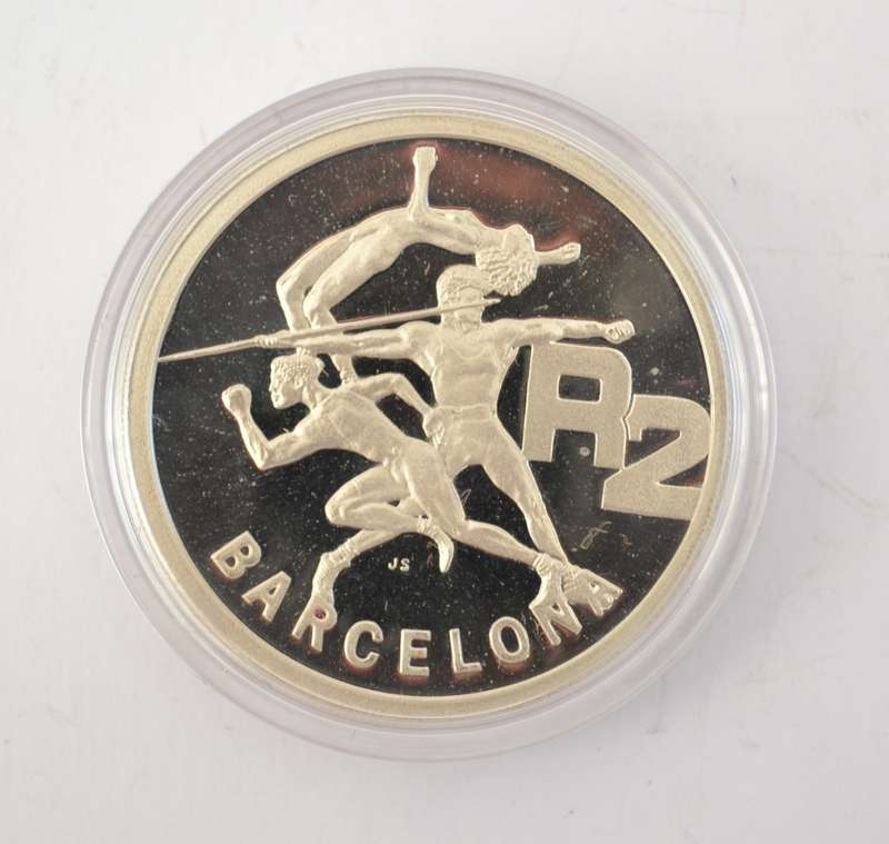1992 Barcelona Proof R2 Silver Coin as per photo