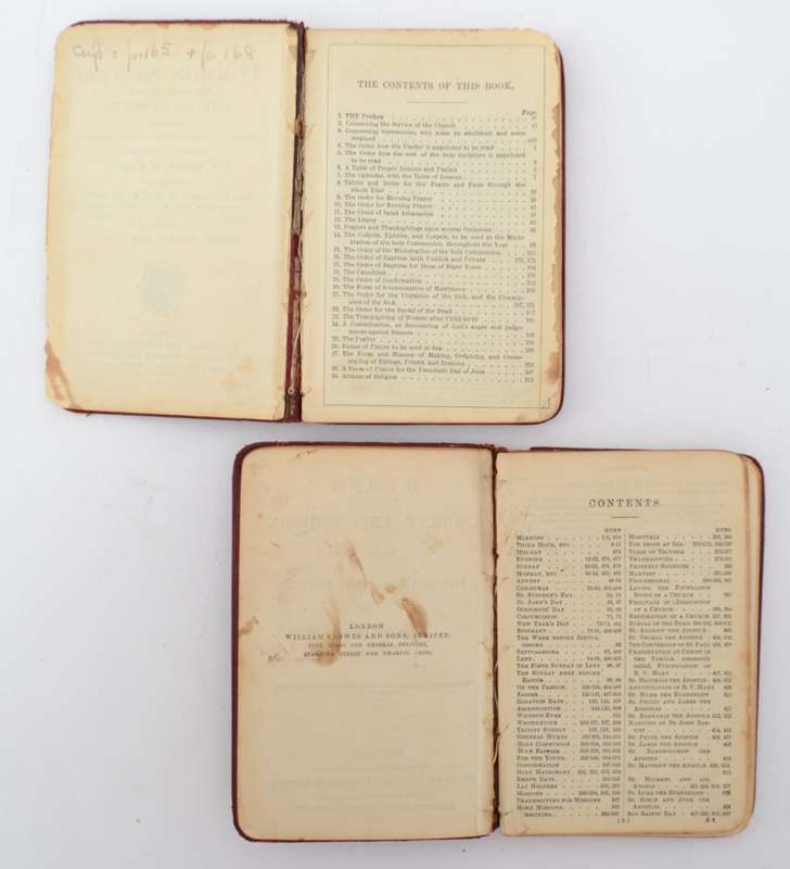 Vintage Common Prayer & Hymn Pocket Size Book Set as per photo
