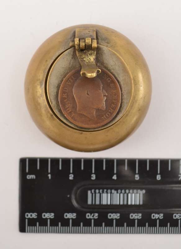 Vintage brass travel ashtray as per photo