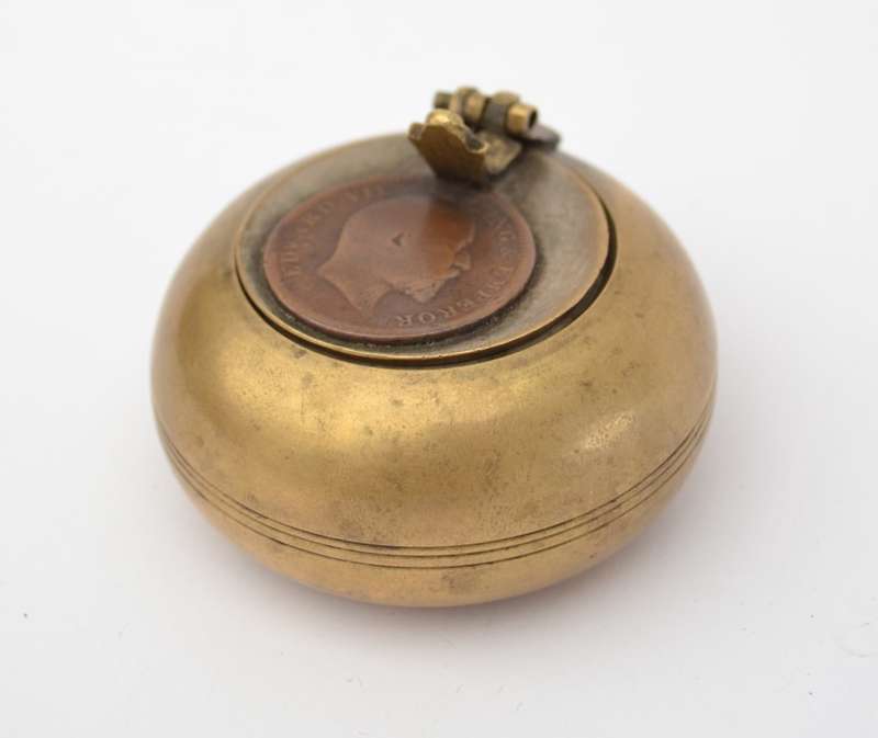 Vintage brass travel ashtray as per photo