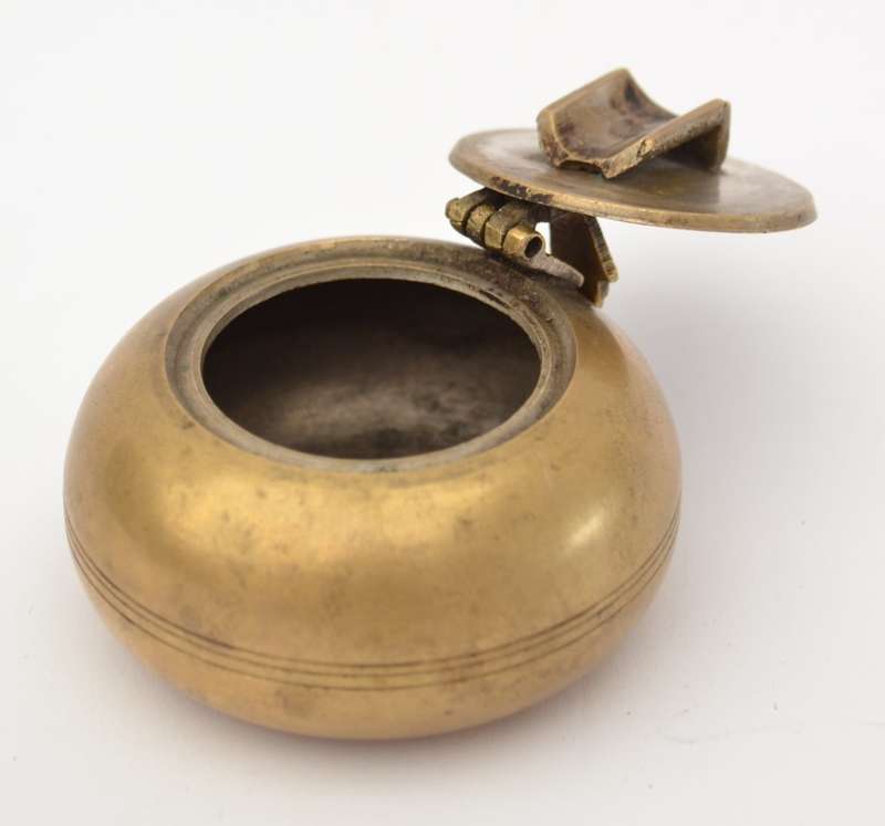 Vintage brass travel ashtray as per photo