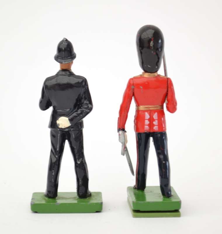 British Scots Guard & British Police Metal Figurines
