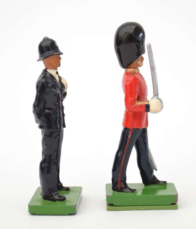 British Scots Guard & British Police Metal Figurines