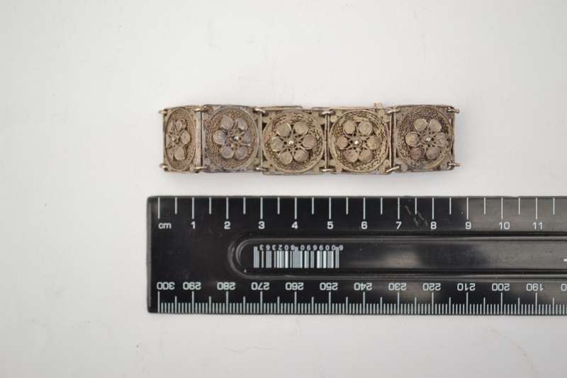 Vintage Sterling Silver Filigree Bracelet weight 27g as per photo