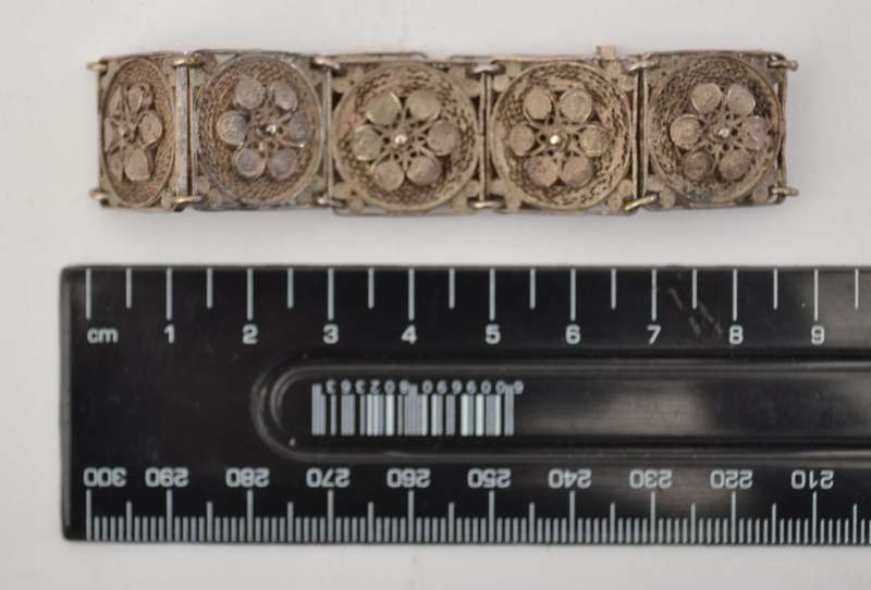 Vintage Sterling Silver Filigree Bracelet weight 27g as per photo