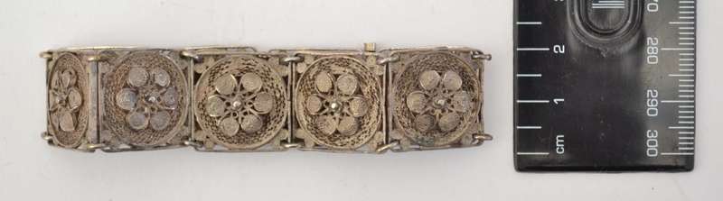 Vintage Sterling Silver Filigree Bracelet weight 27g as per photo