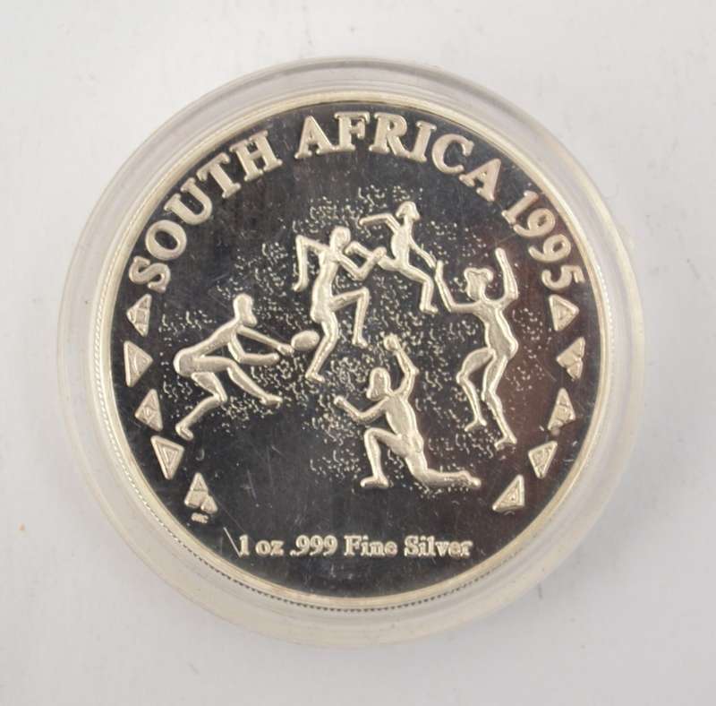 1995 Rugby World Cup 1 Oz Fine Silver Medallion